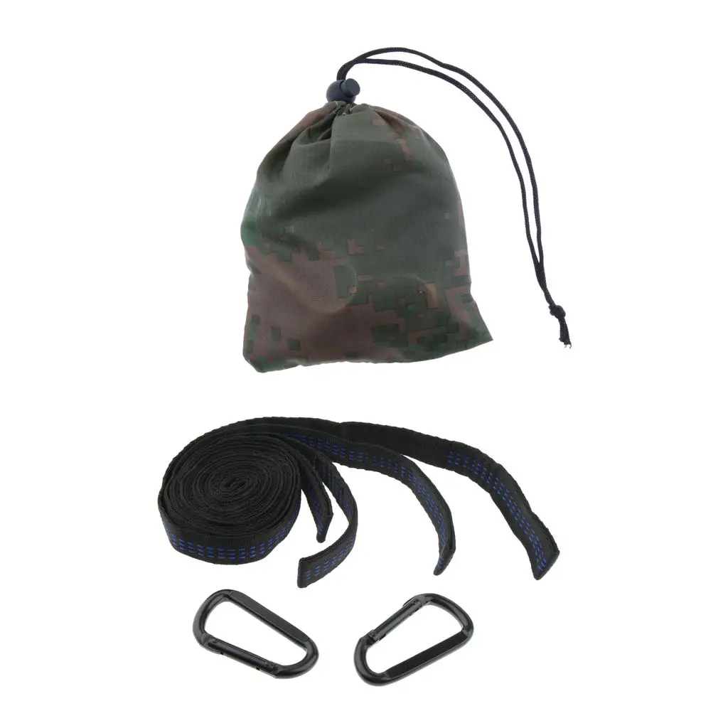 

Tree Hanging Straps System Belt + Carabiners Hammock Accessories