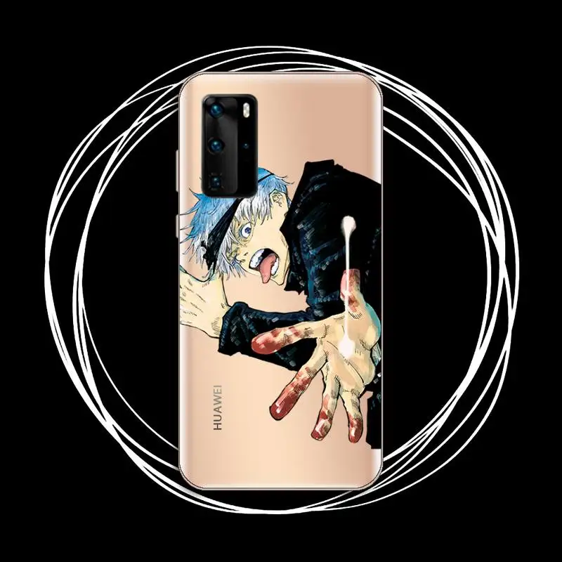 

Jujutsu Kaisen Anime Gojo Satoru Phone Case Transparent for Huawei P honor 8 10i 20 30 40 smart 2019