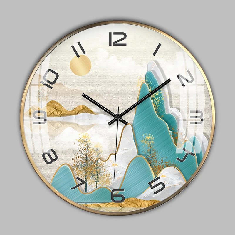 

Nordic Luxury Wall Clock Mute Metal Bedroom Wall Clock Minimalist Living Room Relogio De Parede Home Decoration DD50WC