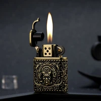armor dragon old fashioned kerosene sparking pure copper business souvenir smoking accessories for weed cool lighter men gifts