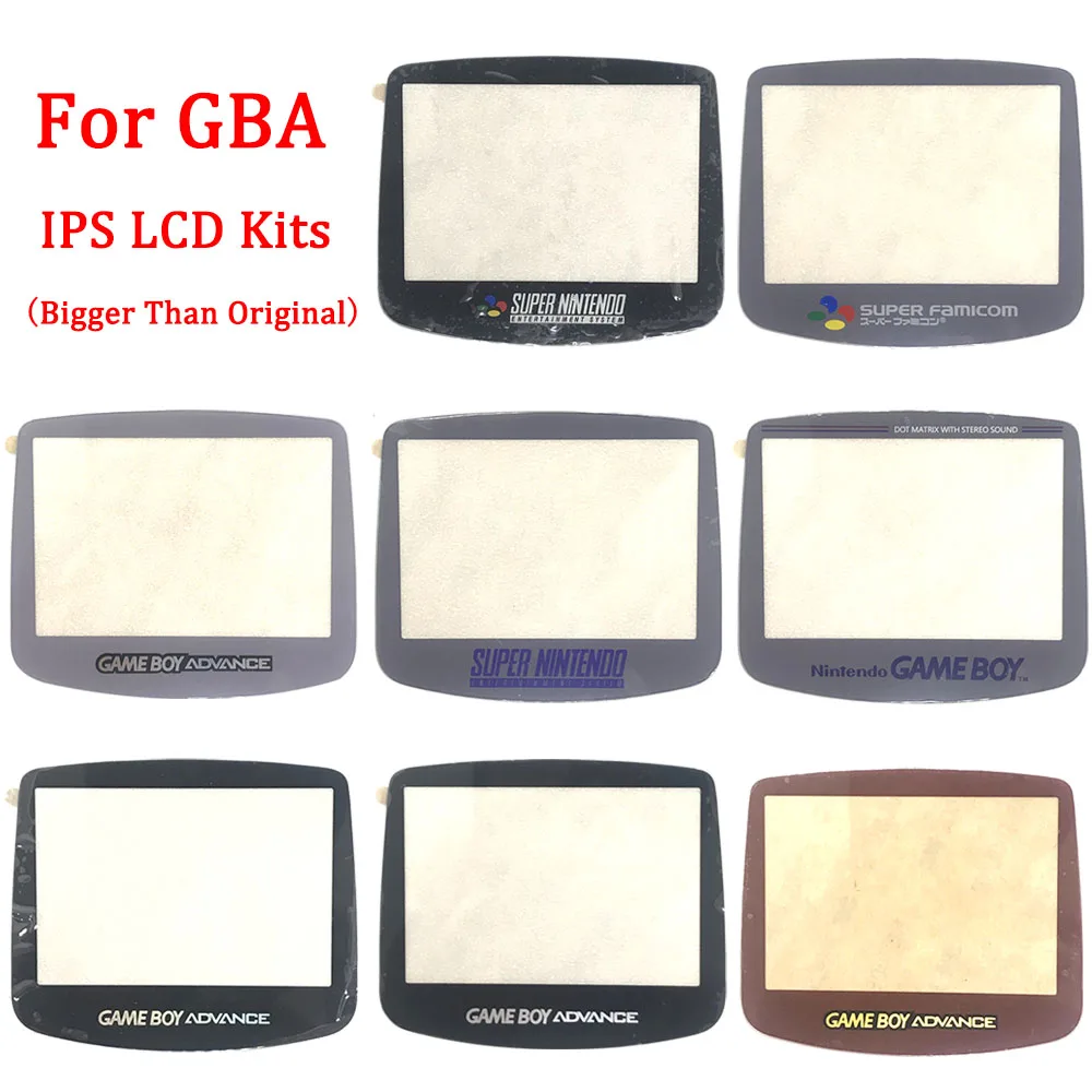 

3,06 дюймов Стекло Экран объектив для GBA IPS высокого светильник ЖК-дисплей Экран Наборы, замена Стекло объектив с помощью двухстороннего скотч...