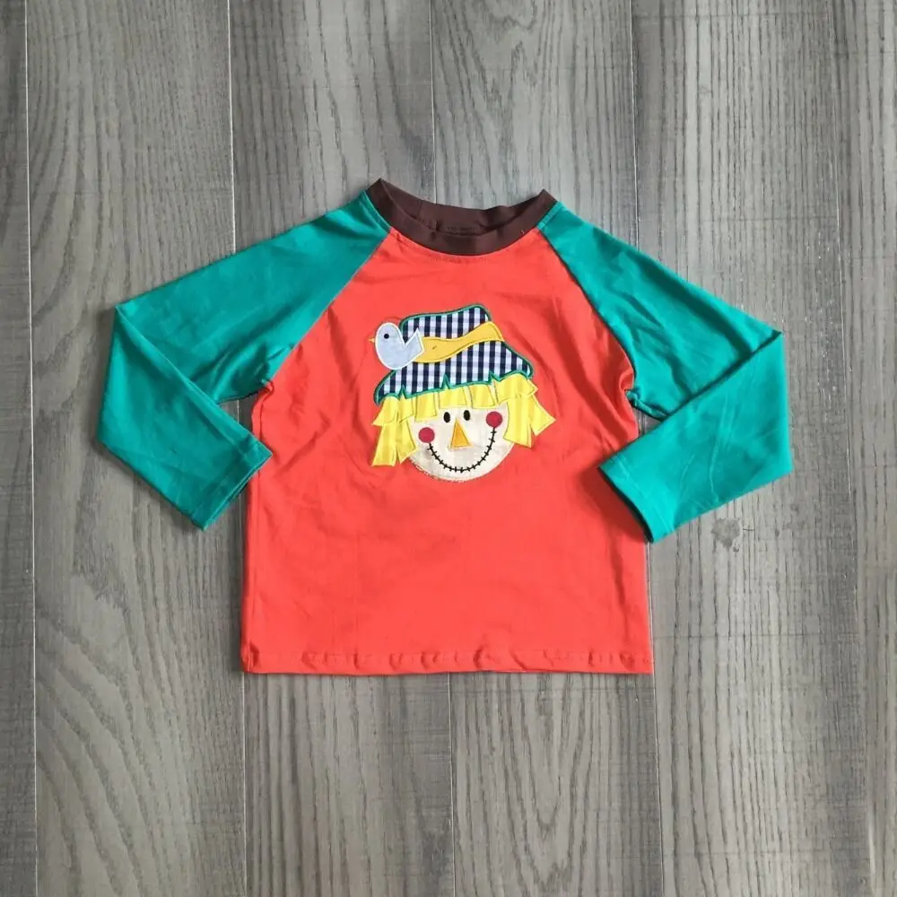 Осенний топ для девочек Детский Реглан с вышивкой мальчиков | Мать и ребенок