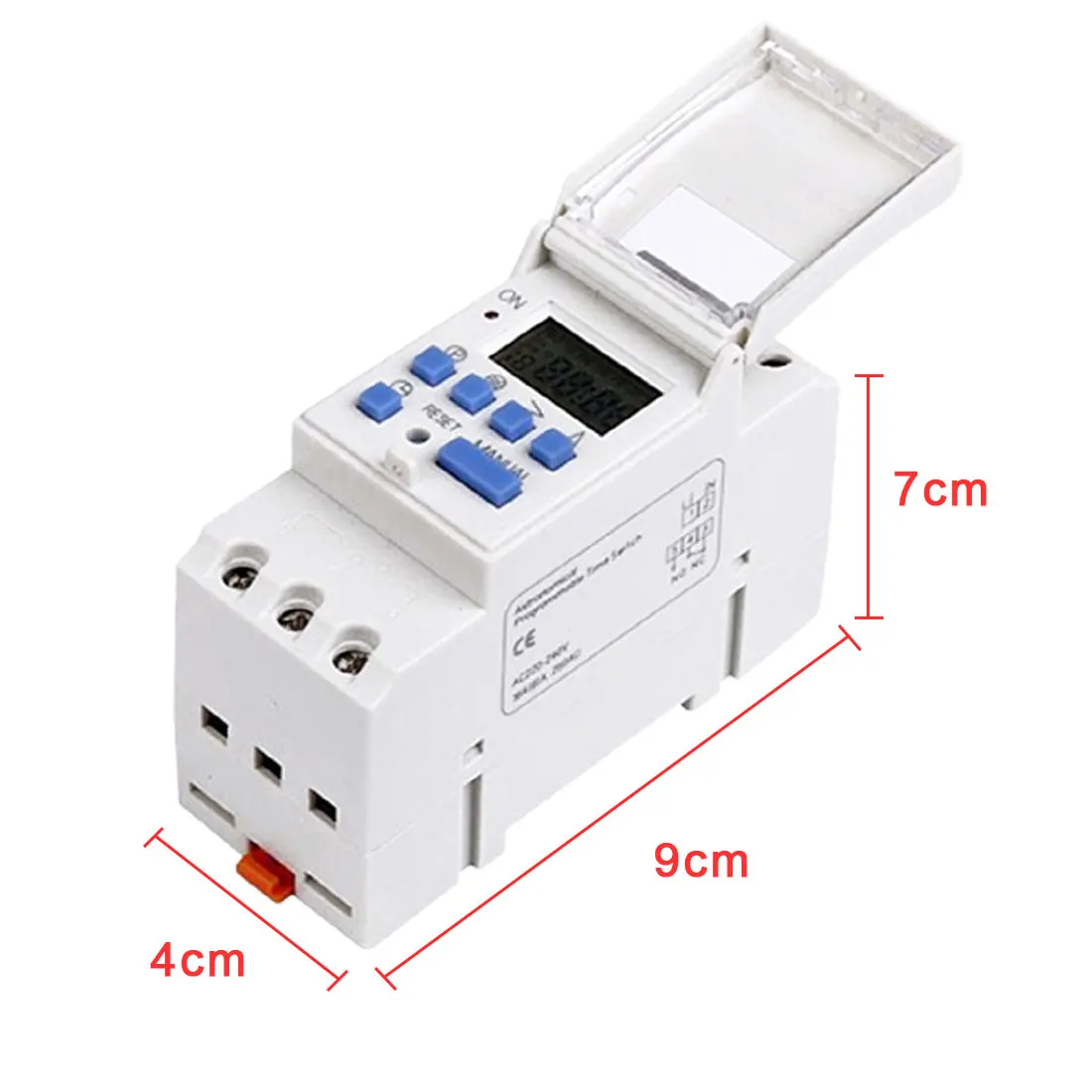 Programmable Digital Industrial Time Switch Relay Timer Control 15A DC12V/24V AC110V/220V Din Rail Mount 7 Day Electronic Weekly |