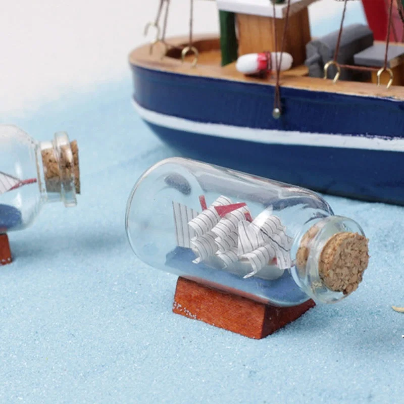 5 шт. Средиземноморский пиратский корабль Желая бутылка парусная лодка дрейф