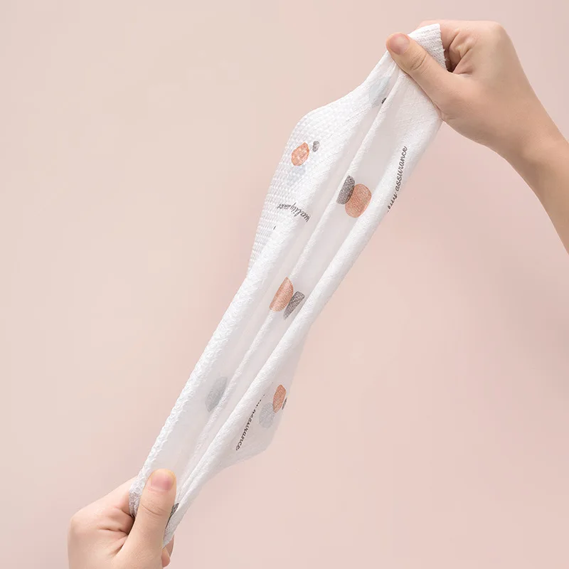 

50 pcs reusable lazy bamboo rag kitchen towels paper roll dish organic towel washable cloths clean wash towel kitchen towels