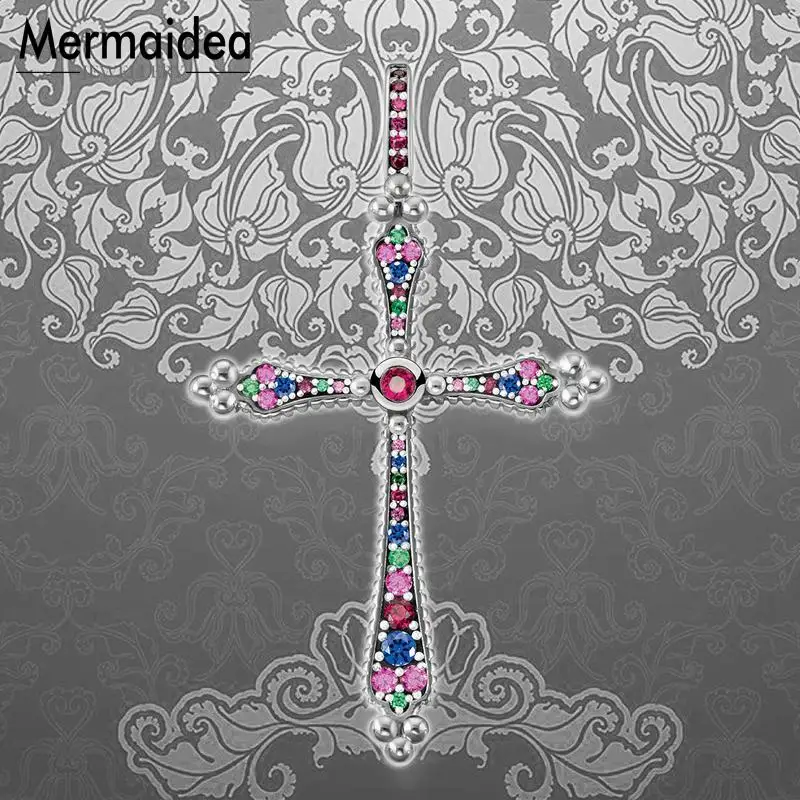 Красочные Подвески Королевский Крест Модная бижутерия посеребренный винтажный