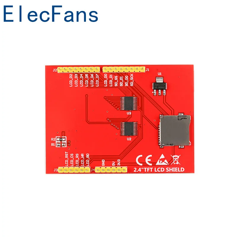 2.4&quot 2.4 inch LCD Display TFT Module Color Screen 5V/3.3V PCB Adapter ILI9341 with Touch Elecfans | Электронные компоненты