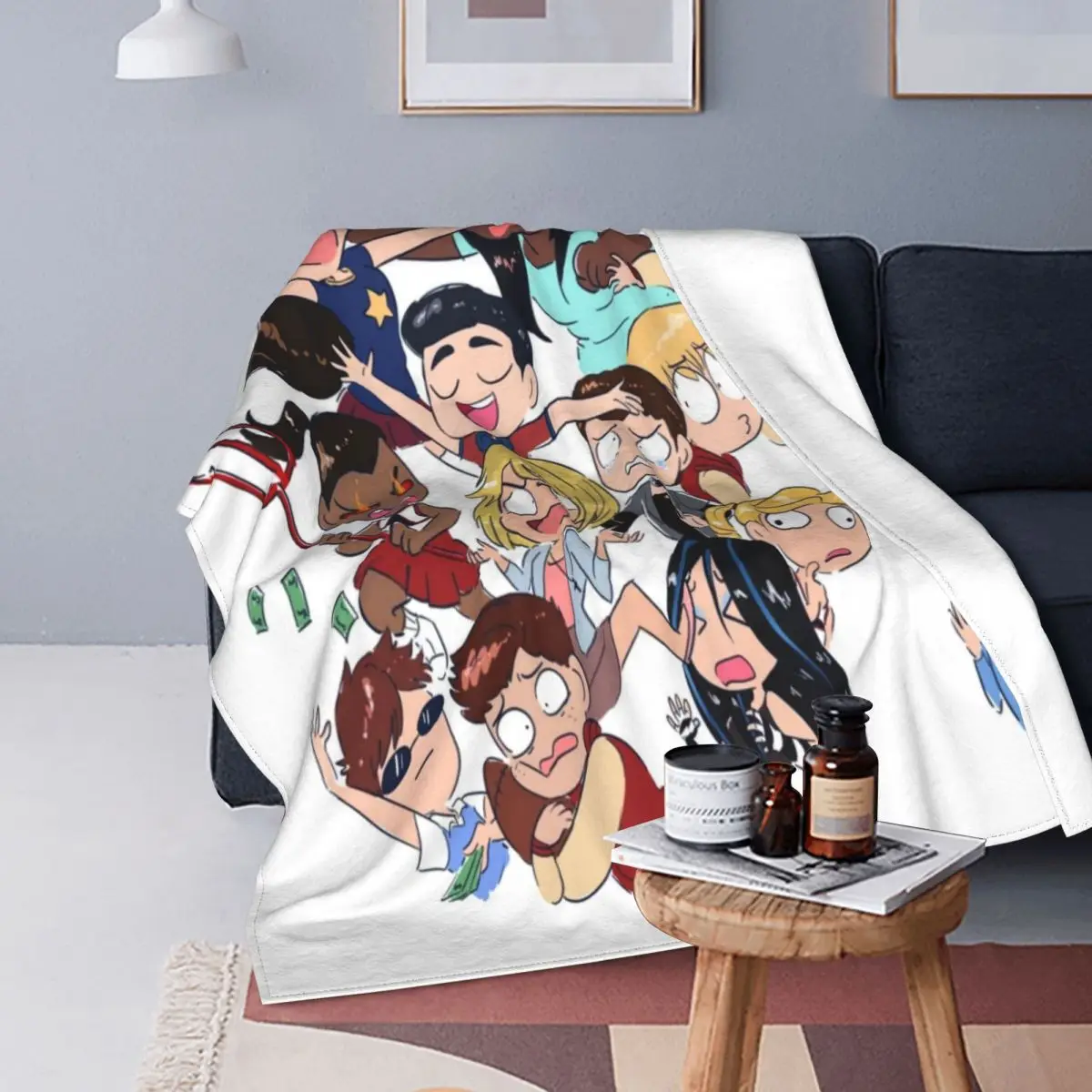 

Glee Blanket Flannel Summer Rachel Berry Cartoon Breathable Super Warm Throw Blanket for Home Bedroom Plush Thin Quilt