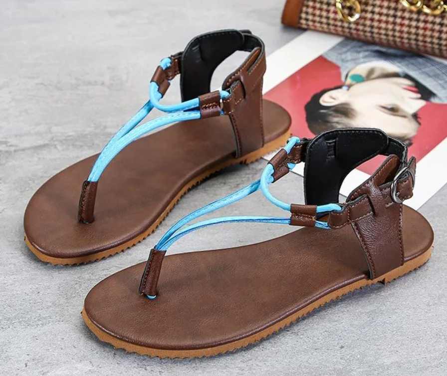 

Ladies Sandals Fashion Bohemian Solid Flat Summer Women Flip Flop Beach Shoes Flat Women Sandals Ladies Shoes