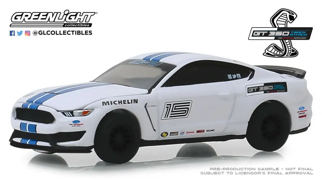 GreenLight 1:64 2016 Ford Mustang Shelby GT350 производительность игрушечный автомобиль из сплава