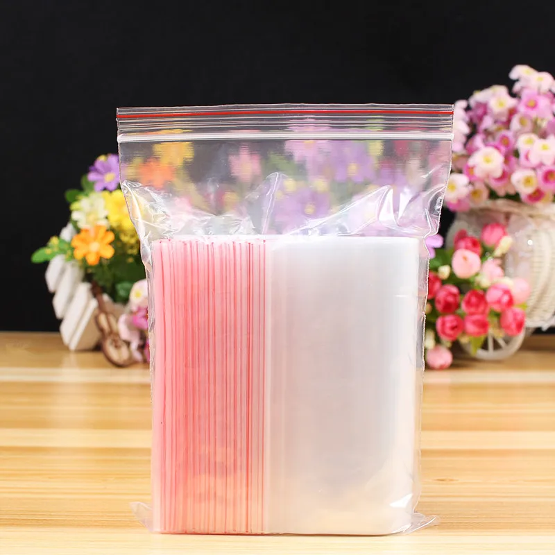 500Pcs/pack Small Zip Lock Plastic Bags Vacuum Storage Bag Resealable Transparent Bag Shoe Bag Poly Clear Bags Jewelry Ziplock