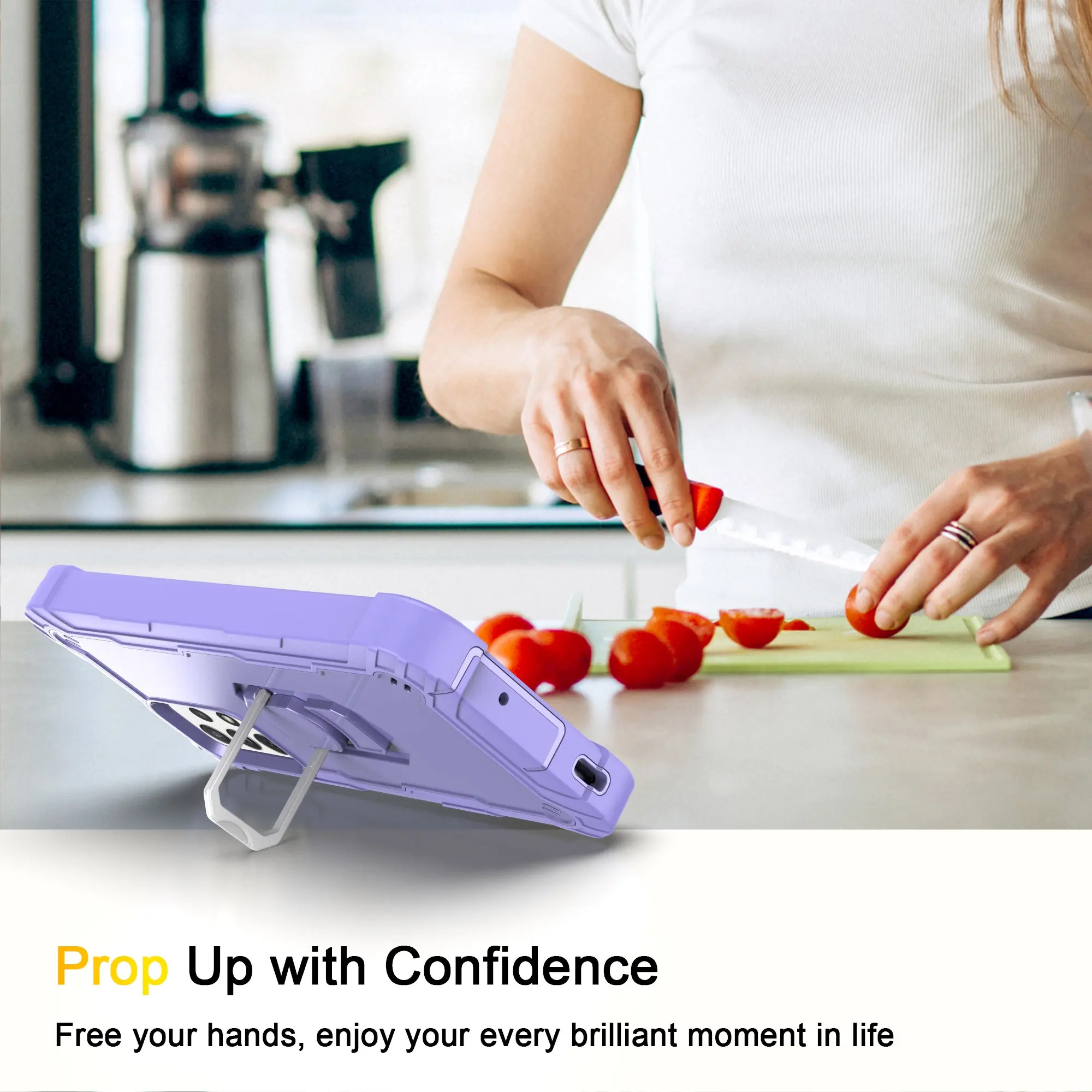 for Samsung Galaxy A12 A32 A52 A72 5G Case, Military Grade Protective Phone Case Cover with Ring Kickstand for Galaxy A52 5G