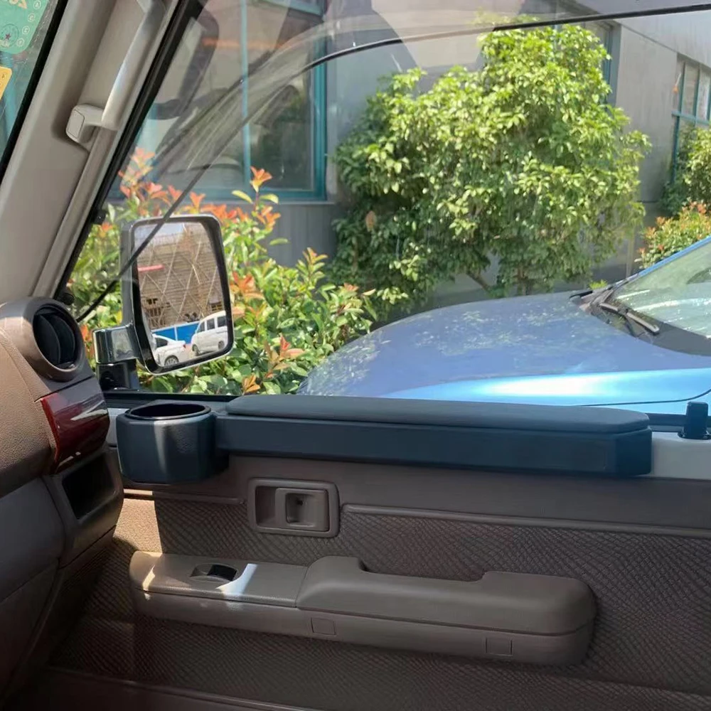 Купить Автомобильный ящик для хранения, аксессуары, 2 шт., дверной подлокотник, держатель для чашки, органайзер для Toyota Land Cruiser 70 серии 76 79 Hj75 Hzj75 Hzj79 ...