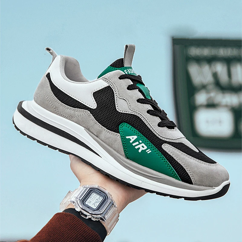

Mens Casual Shoes Fashion Male Sneakers Flying Woven Breathable Sports Running Shoes PU Mesh Tenis Masculino Adulto Men Shoe