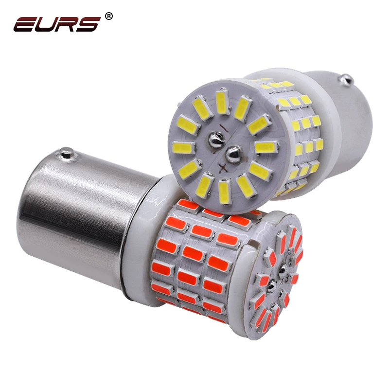 EURS 10 шт. CanBus 1156 BA15S P21W BAU15S светодиодный 1157 BAY15D PY21W фонарь стоп-сигнала 3014