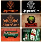 Металлический знак Jagermeifter в стиле ретро, Жестяная Табличка для виски, бельгийского пива, металлический декор для стен в винтажном стиле, Декоративные плакаты, мужская пещера