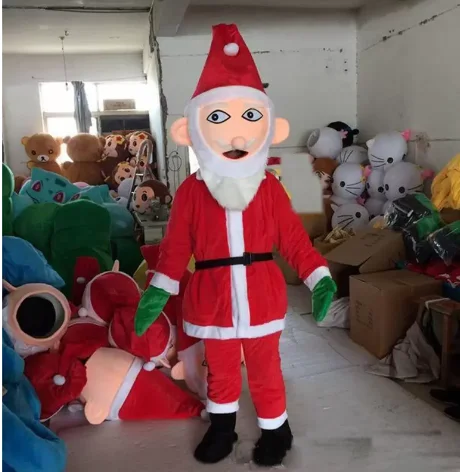 

Halloween Christmas Santa Claus Mascot Costume High Quality customize Cartoon Plush Anime theme character Adult Size Fancy Party
