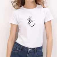 funny women t shirt gesture casual o neck white t shirt kindness tee female clothing couple women o neck t shirt oversized tees
