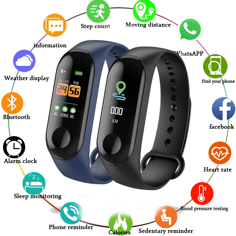

M3 Smart Bracelet Sport Smart Watch Men Wristband Fitness Tracker Smartband Women Health Bracelet Pulsera Relogio Smarth Watch