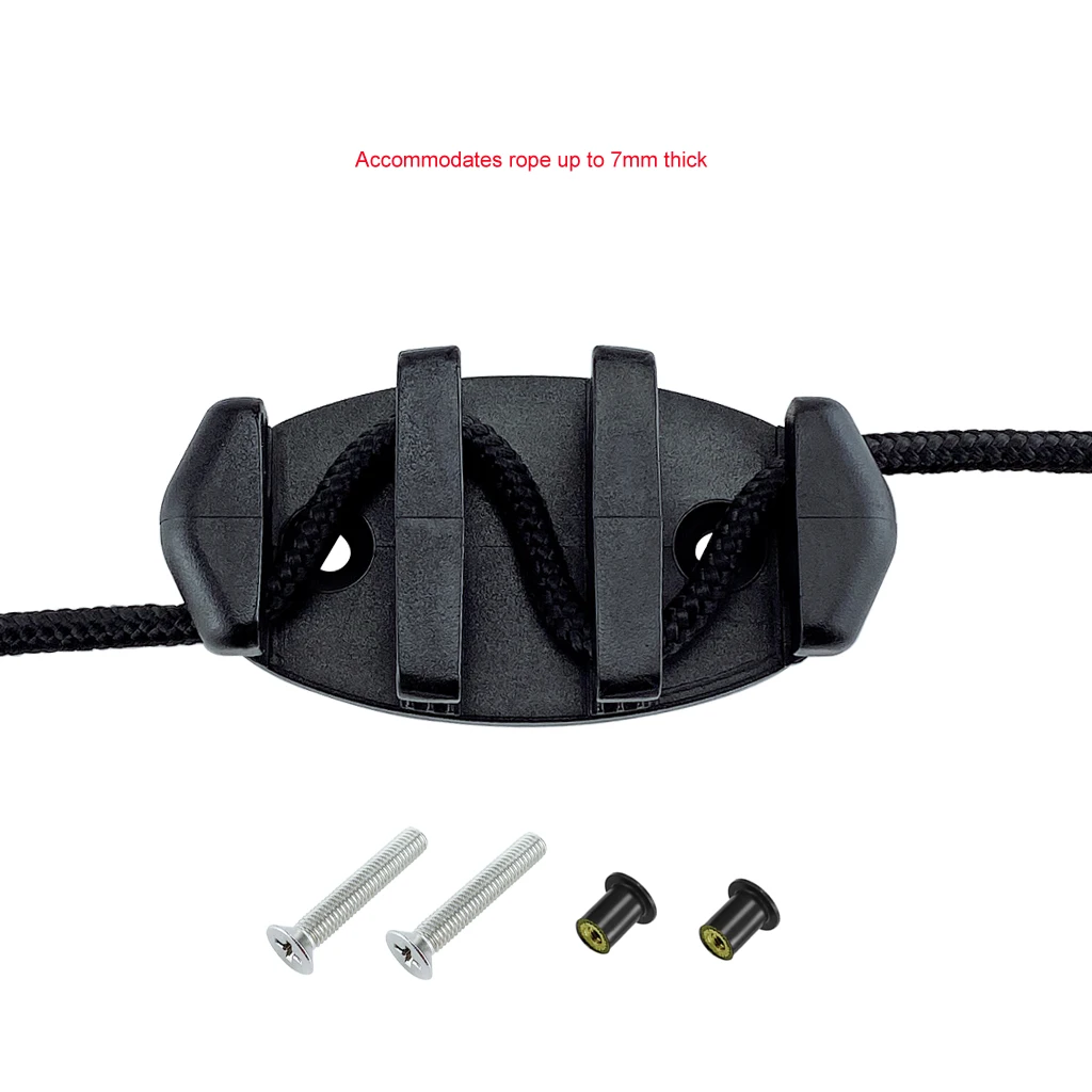 

Black Nylon Plastic Marine Zig Zag Anchor Trolley Cleat Rope Device Kayaks Canoes Boats Decks Replacement Rowing Accessories