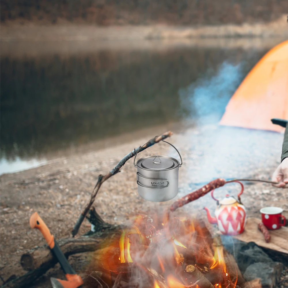 Ультралегкая титановая кружка Lixada портативная подвесная чашка походный для воды