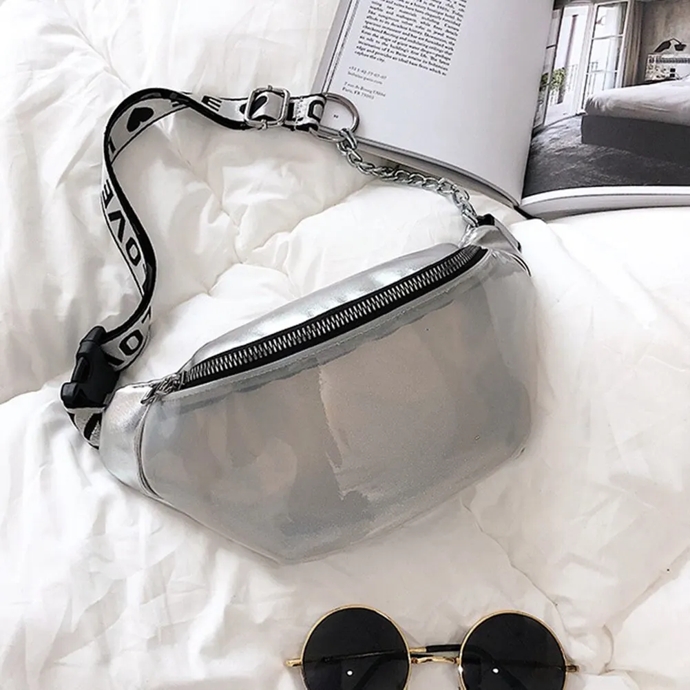 1 шт. легкая маленькая практичная модная прозрачная поясная сумка для хранения