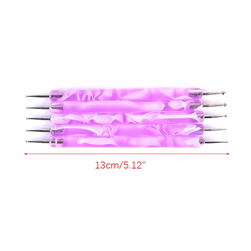 

Nail Art Dotting Pen Acrylic Rhinestone Crystal 2 Way UV Gel Painting Manicure Tool Drawing Liner Flower Brush Decoration