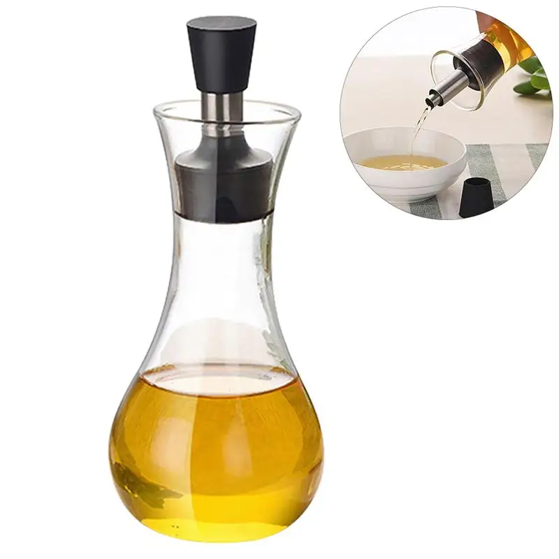

Justdolife 250/500 Ml Oil Pot Creative Multipurpose Glass Oil Bottle Vinegar Bottle With Stopper Kitchen Seasoning Container