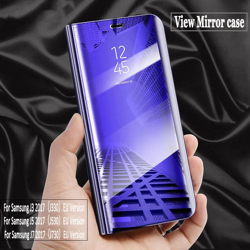 Для Samsung Galaxy J3 J5 J7 2017 года J530 J330 J730 чехол Европейская версия Smart View Флип Роскошный
