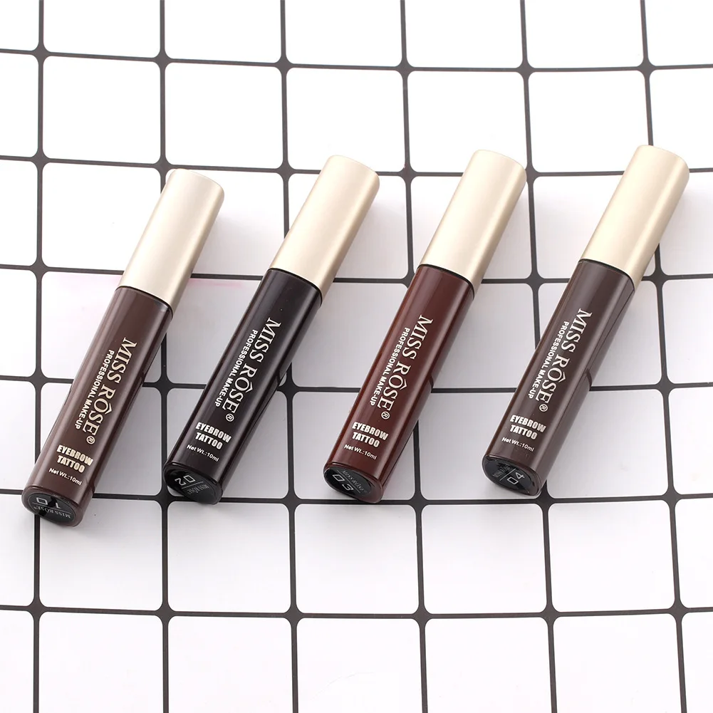 Miss Rose Lasting Eye Набор для перманенного макияжа бровей оттенок водонепроницаемый карандаш для бровей Гель 10 цветов коричневый черный карандаш для глаз макияж