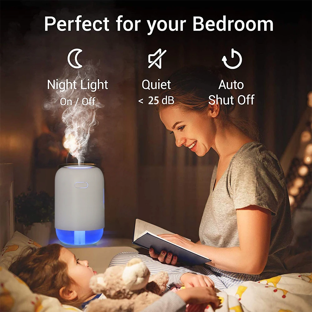 

Air Humidifier Rechargeable Essential Oil Diffuser Wireless Air Humidifier USB Aroma Diffuser Ultrasonic Humidificador Fogger