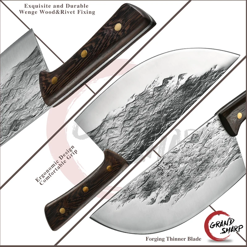 8 3 ''китайский кованый шеф-нож из высокоуглеродистой стали ножи мясника