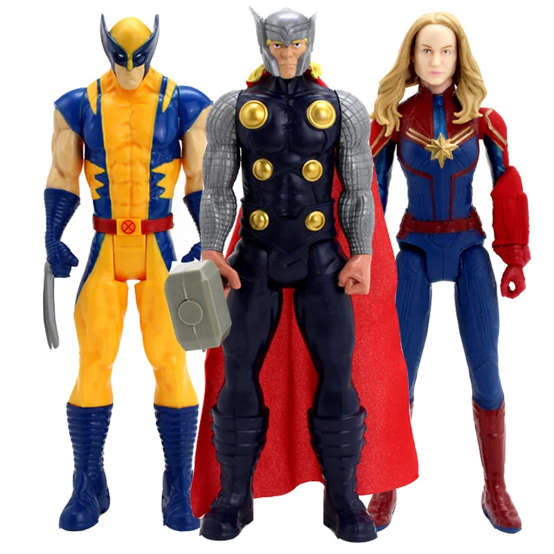 Игрушки Marvel Мстители 30 см танос халкбастер Человек паук Железный человек Капитан