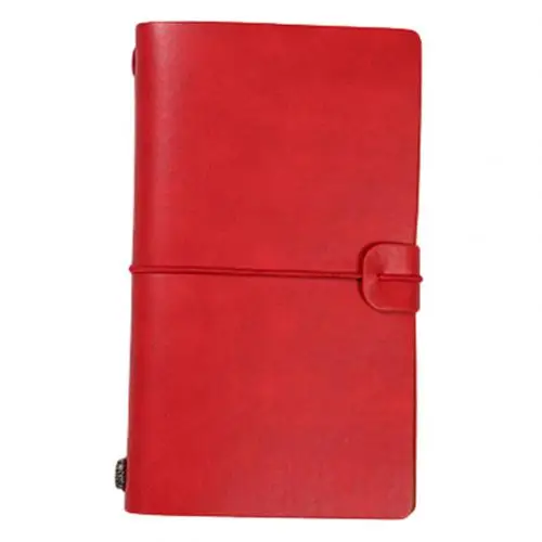 Красный New Diary Notebook Agenda With Faux Leather Cover Loose Leaf Note Bookfor School Stationery or Traveler - Цвет: Красный