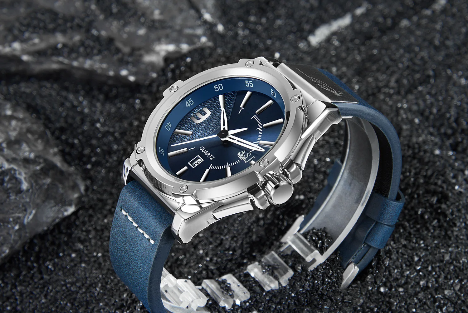 

ASJ genuine men's watch fashion men's Korean waterproof swimming calendar men's business quartz