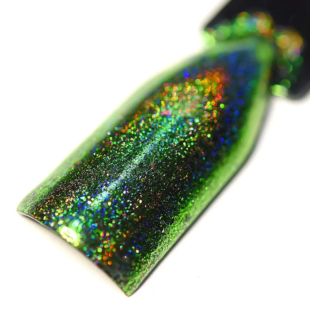 Green KADS, 1 шт., 0,2 г, цветной лазерный порошок, 6 цветов, хромированный маникюр, дизайн ногтей, блестящий порошок, инструмент для украшения, пигмент, блестки, сделай сам - Цвет: Green