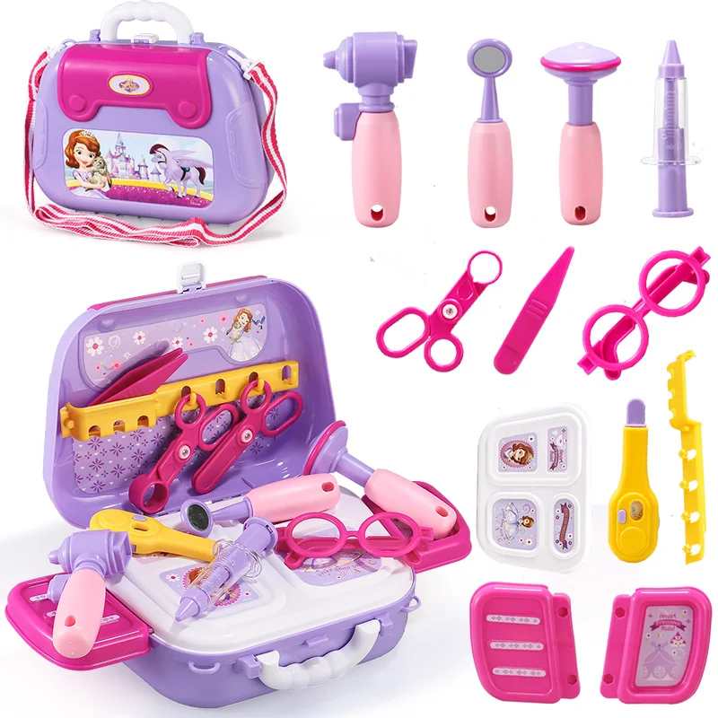 Sophia Doctor Bag Рождественский подарок disney замороженные дети Juguetes рюкзак инструменты доктор кухонный набор ролевые игры игрушки для девочек Подарки на день рождения для мальчиков - Цвет: Sophia Doctor Bag