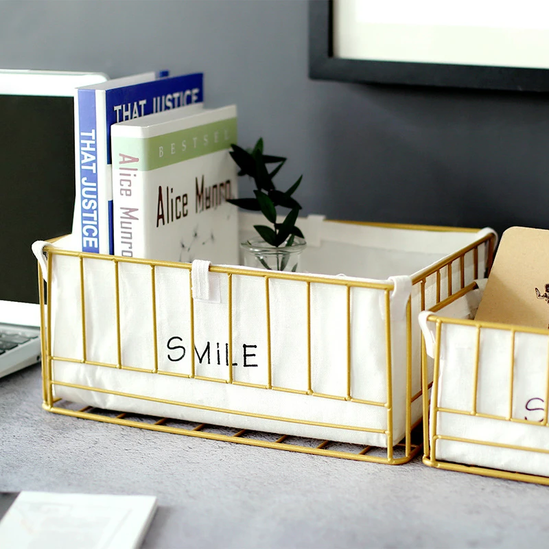 Настольная приемная коробка INS железная корзина для хранения косметики