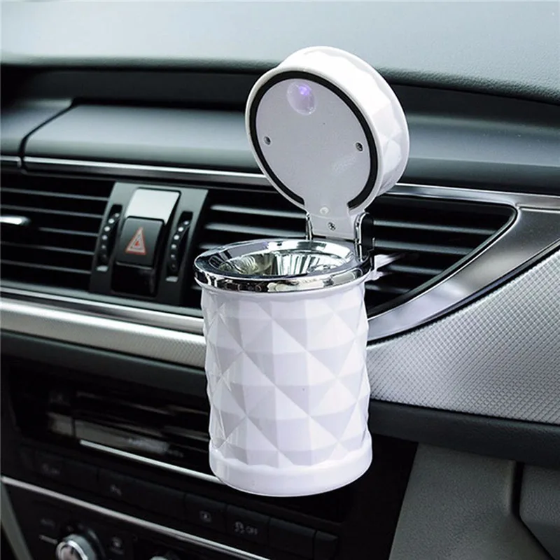 

Car Accessories Portable LED Light Car Ashtray Universal Cigarette Cylinder Holder Car Styling