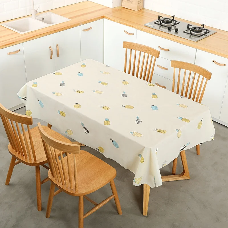 Скатерть для обеденного стола прямоугольная пластиковая скатерть с принтом в