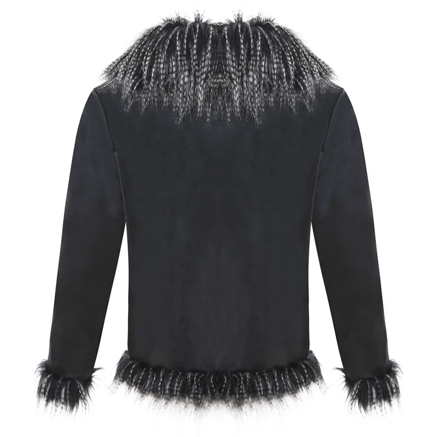 Женские куртки однотонного цвета размера плюс Повседневная теплая кожаная