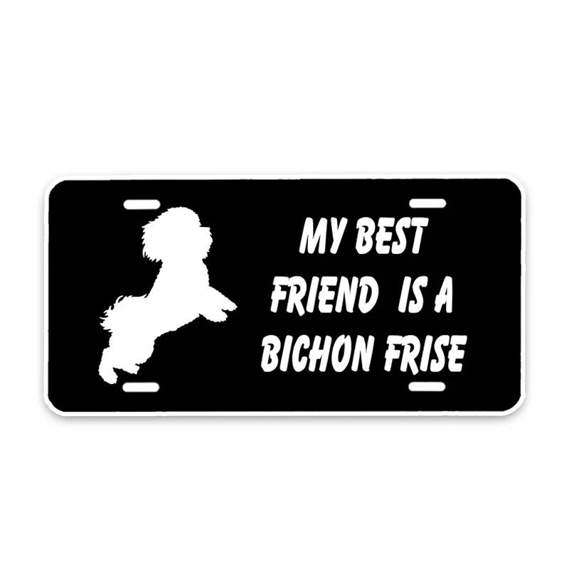 Модная Автомобильная наклейка Volkrays My Best Friend Is Bichon Frise аксессуары для собак