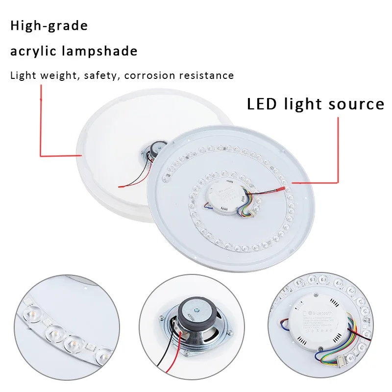 Современный светодиодный потолочный светильник chandelie r lighting 48 Вт приложение RGB с регулируемой яркостью bluetooth музыкальный светильник для спальни