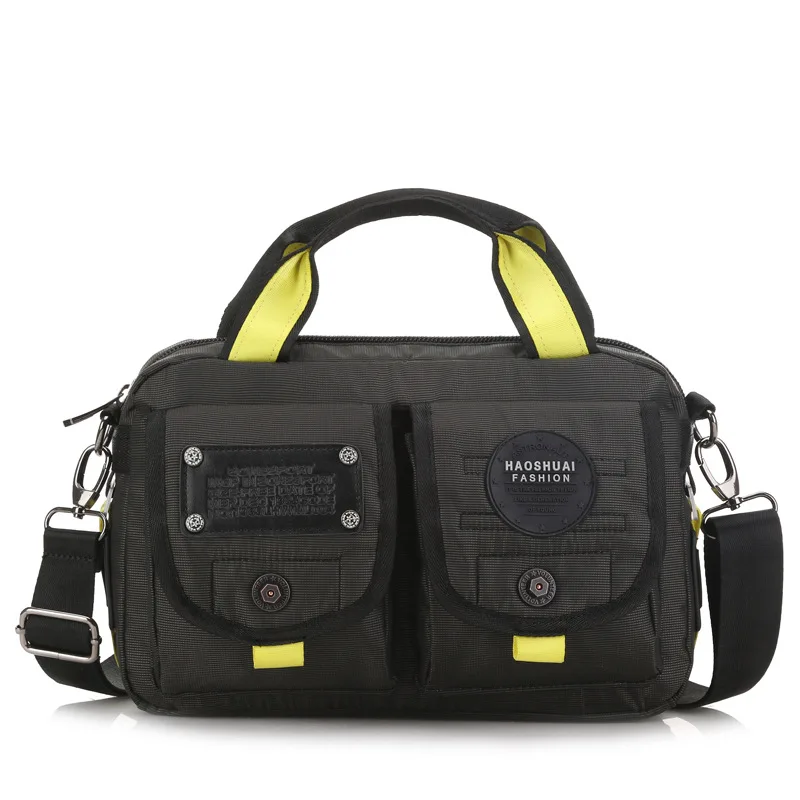Black WOBAG мужская сумка высокого качества водонепроницаемая сумка на плечо Повседневная дорожная сумка через плечо портативная большая Вместительная дорожная сумка - Цвет: Black
