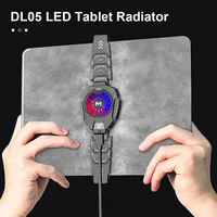dl05 led digital temperature display tablet cooler pad telescopic silent semiconductor radiator cooling fan gaming accessories
