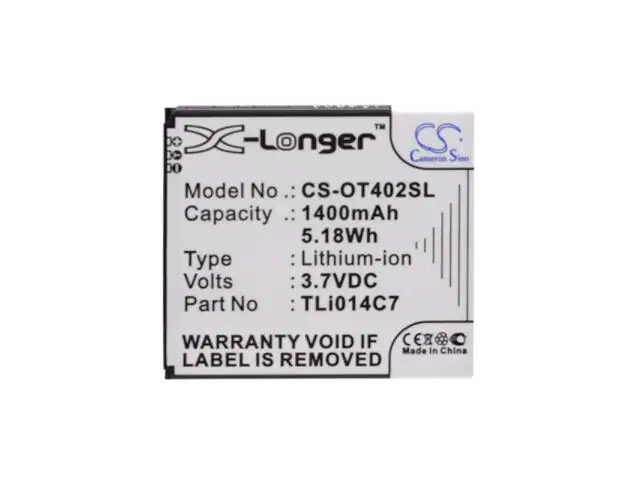 Cameron sino 1400 мА/ч Батарея для ALCATEL One Touch Pixi First OT 4024 4024D 4024X TLi014C7 мобильный смартфон