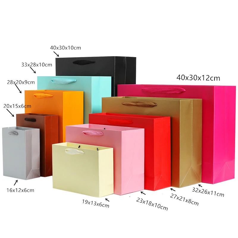 100 шт./лот подарочный бумажный пакет с логотипом на заказ Подарочная сумка для