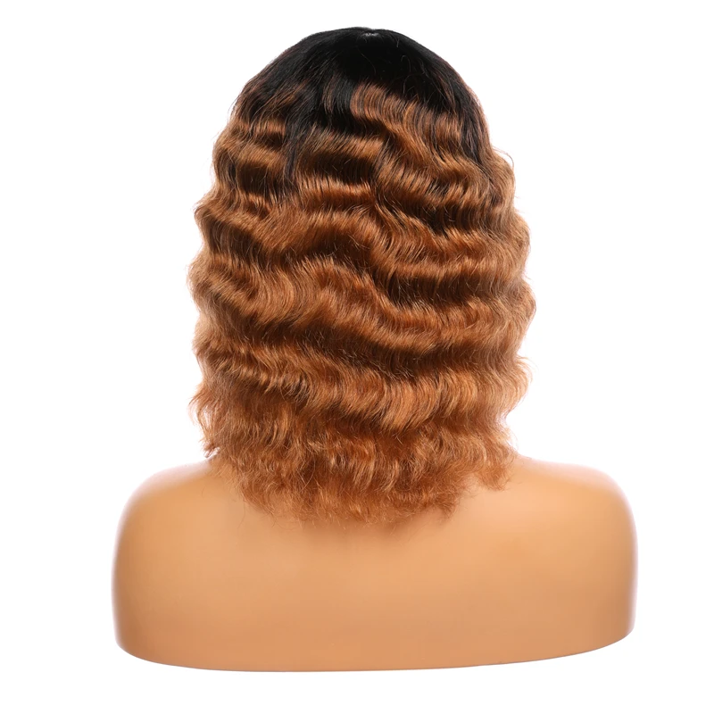 Парик из человеческих волос свободные волнистые волосы короткий Боб парик с