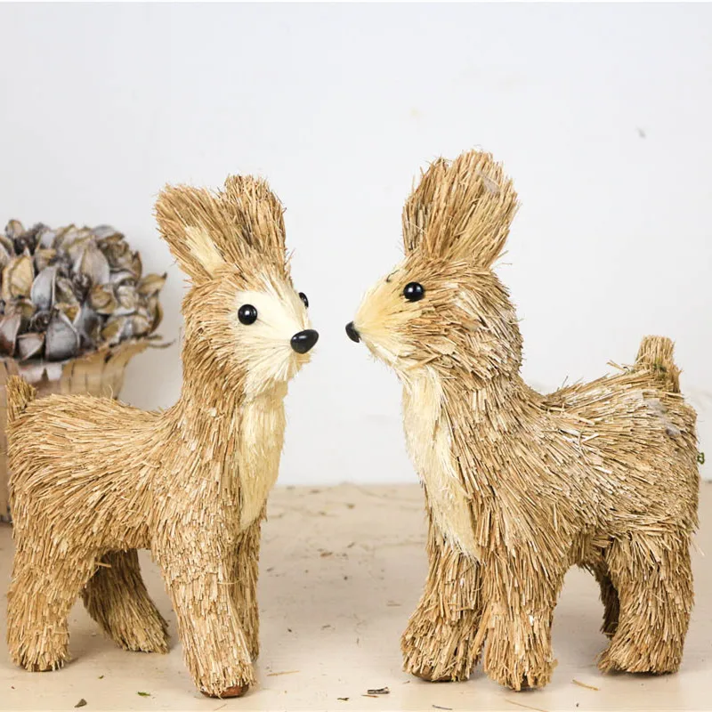 9 4 &quotВысота рождественские украшения олени соломенные сизальные Новогоднее