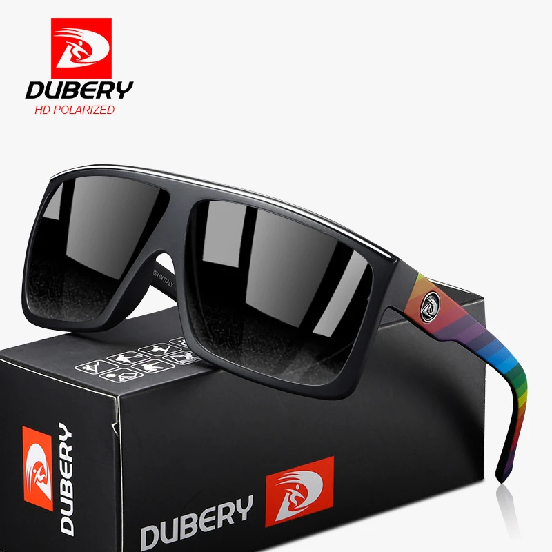 

DUBERY Oversized Polarized Sunglasses Men Fashion Sport Style TAC Lens Sun Glasses High Quality Lightweigh Frame Goggles CE